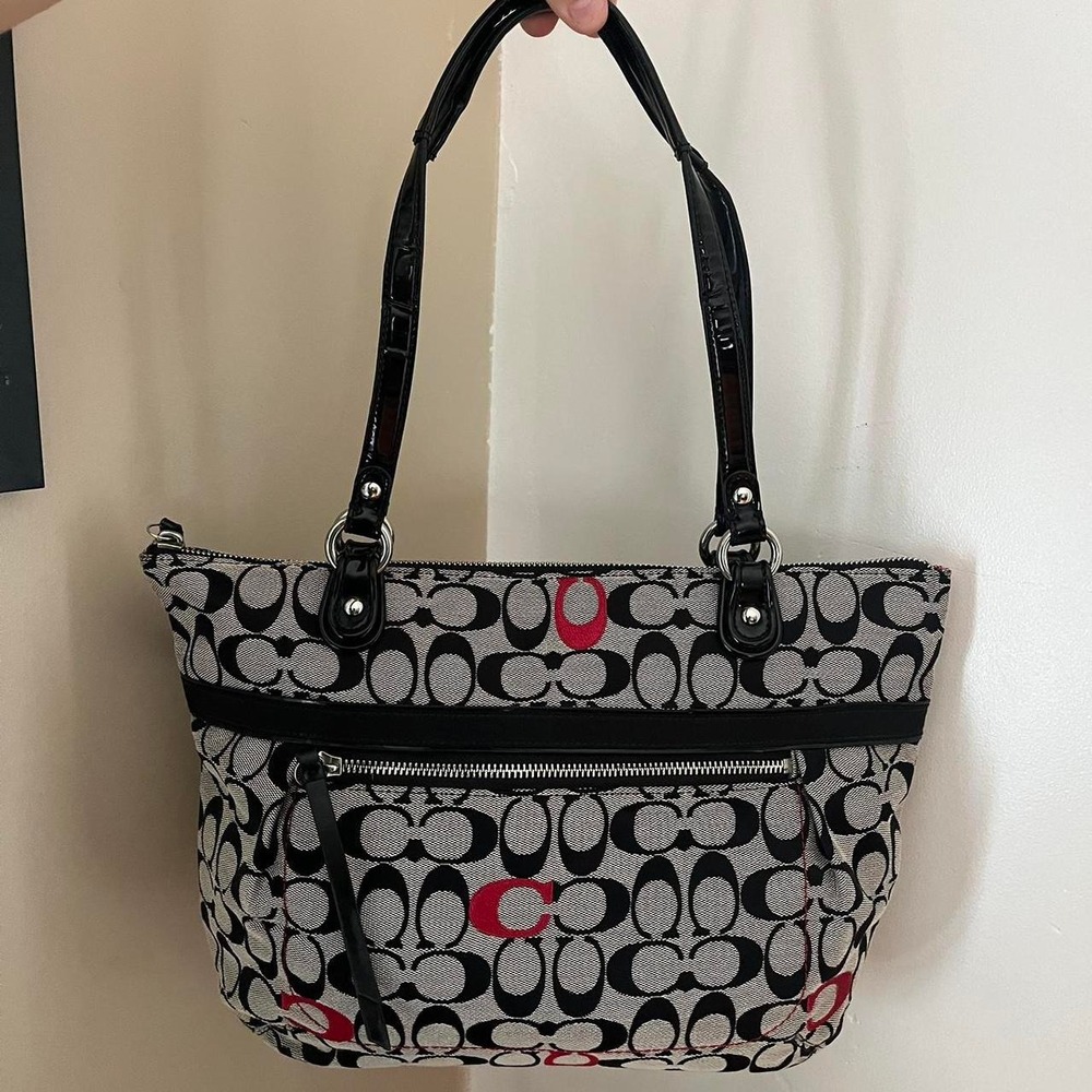 Y2K 2000s Coach Poppy Glam Signature Cs Monogram Tote shoulder bag / handbag
